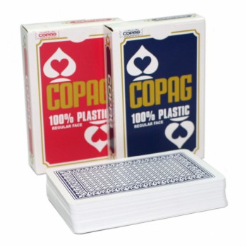 Карты "Copag Regular Face", 100% пластик, красная рубашка